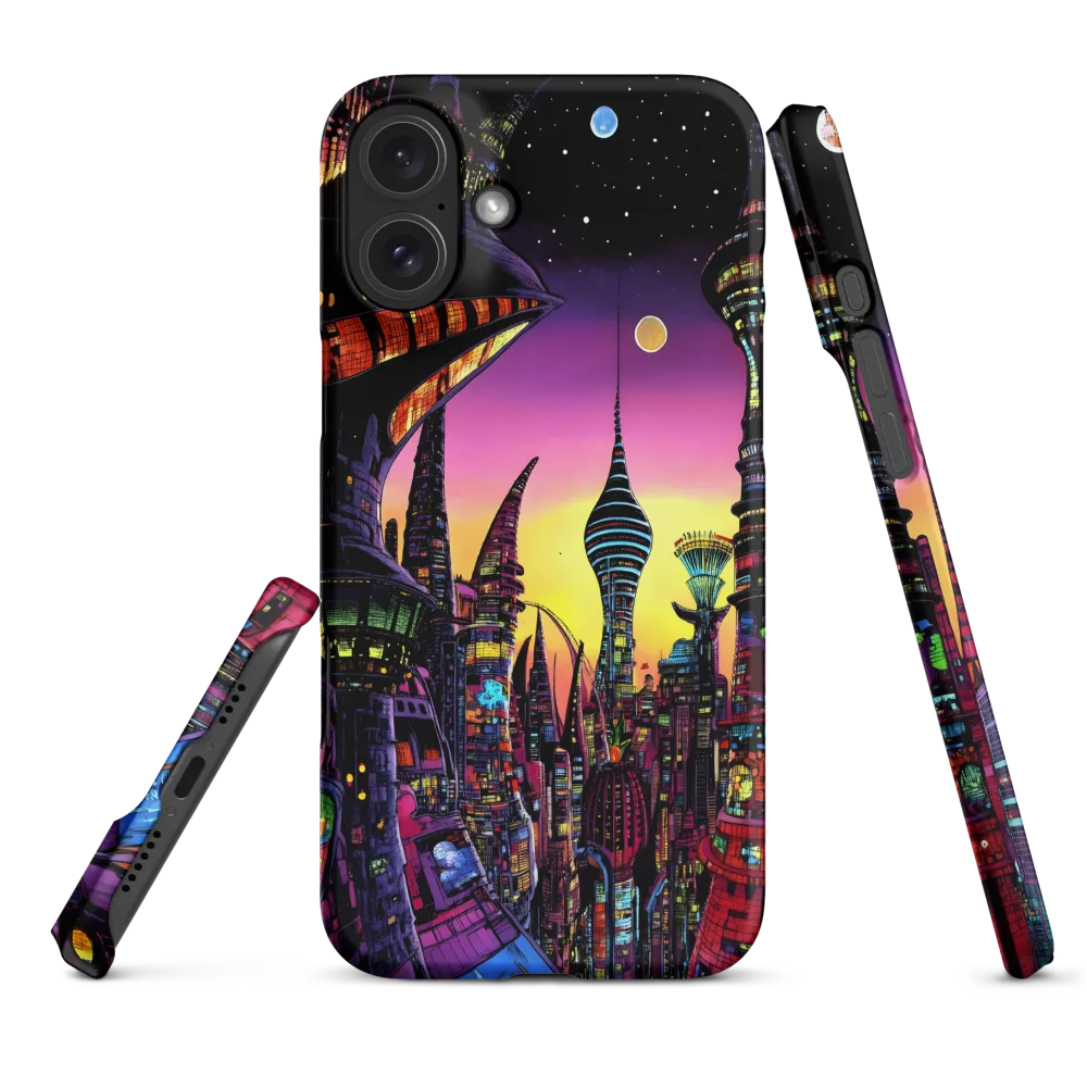 Futuristic Cityscape at Dusk | Phone Case |  16 Plus | Snap Case | Matte