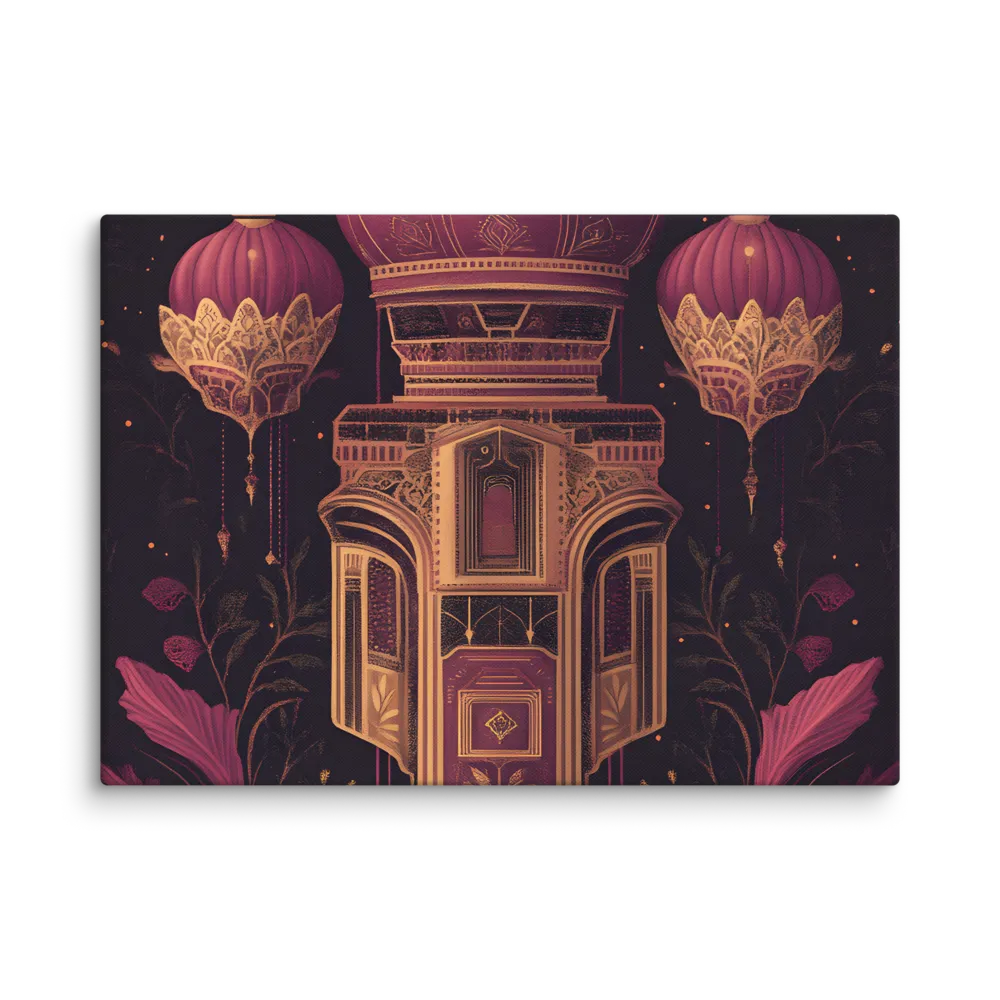 Ornate Harmony: A Digital Floral Architecture | Canvas | 20″×28″