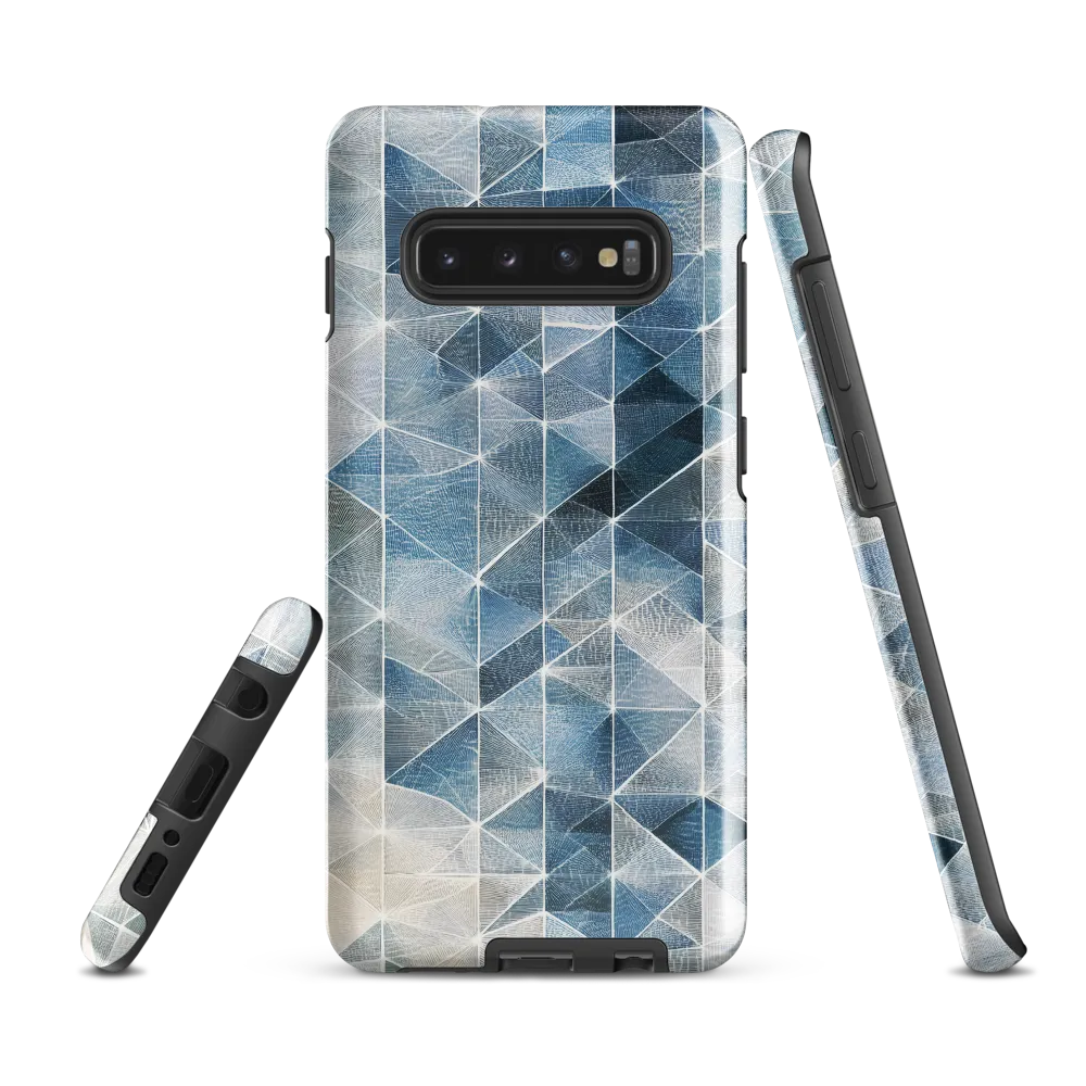 Geometric Harmony in Blue | Phone Case |  S10 Plus | Tough Case | Glossy