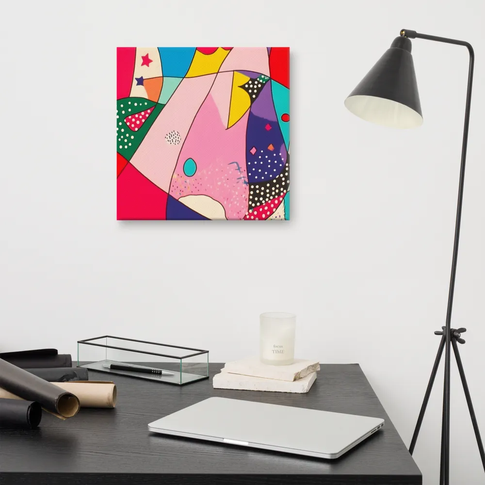 Playful Geometry in Color | Canvas | 16″×16″