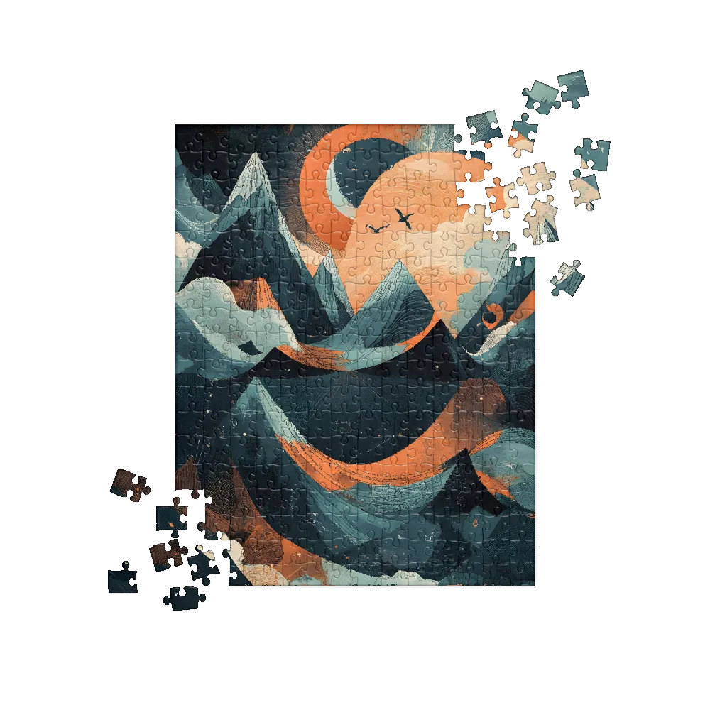 Crescent Over Layered Peaks