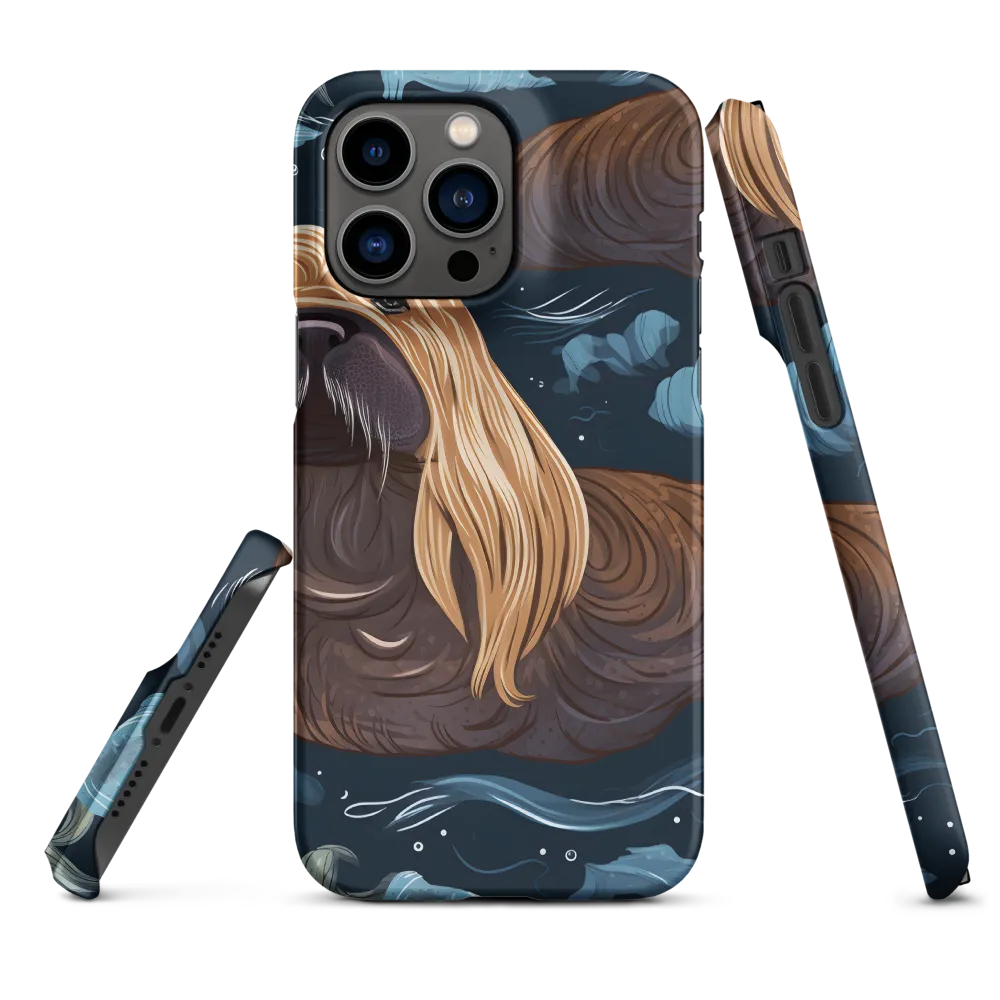 Whimsical Walruses in Deep Blue