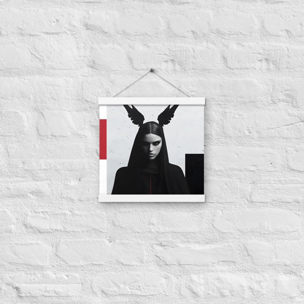 Whispers of Darkness | Poster With White Wood Hanger | 12″×12″