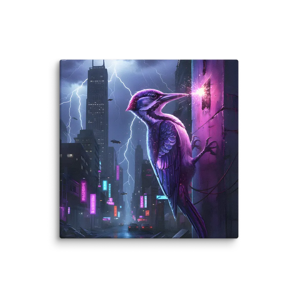 Neon Woodpecker 
 Canvas | 10″x 10″