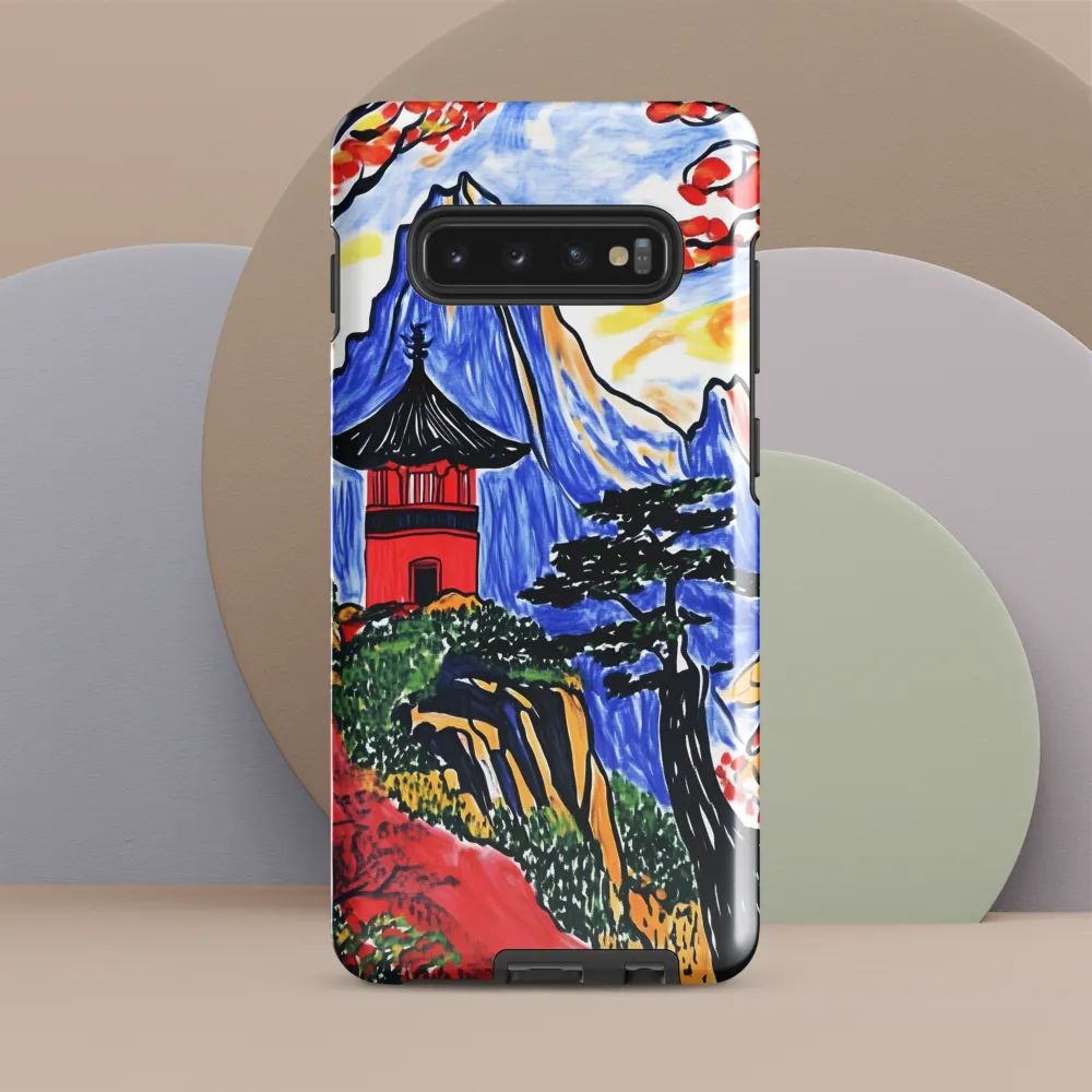 Tranquil Pagoda Among Autumn Peaks | Phone Case |  S10 Plus | Tough Case | Glossy