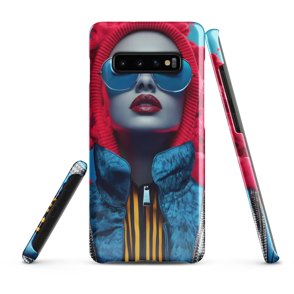 Bold Elegance in Digital Fashion | Phone Case |  S10 Plus | Snap Case | Glossy