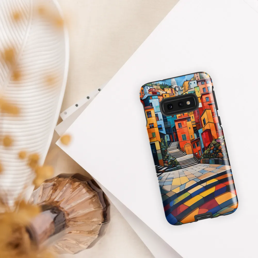 Vibrant Village: A Cubist Journey