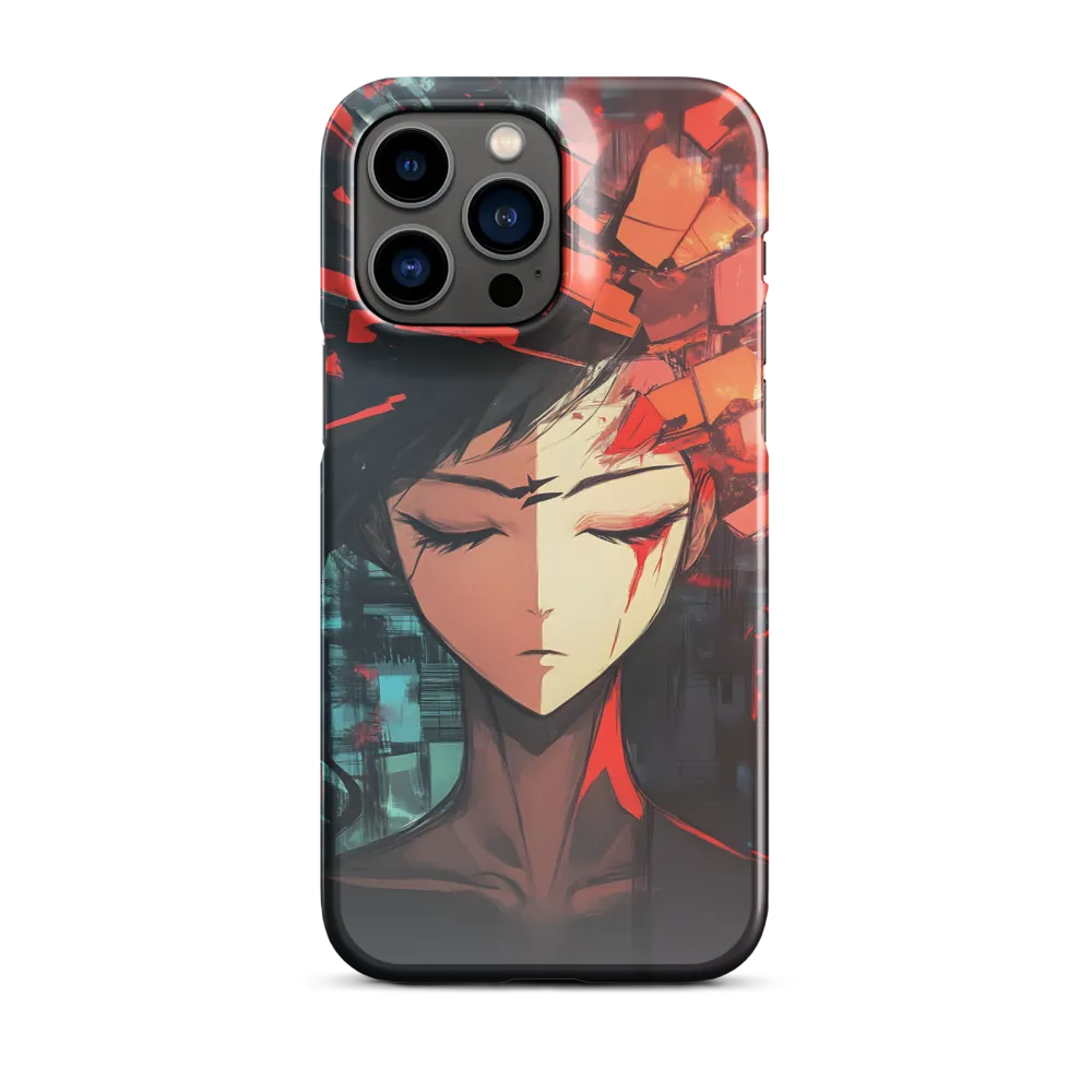 Fragmented Mind: The Silent Struggle | Phone Case |  14 Pro Max | Snap Case | Glossy