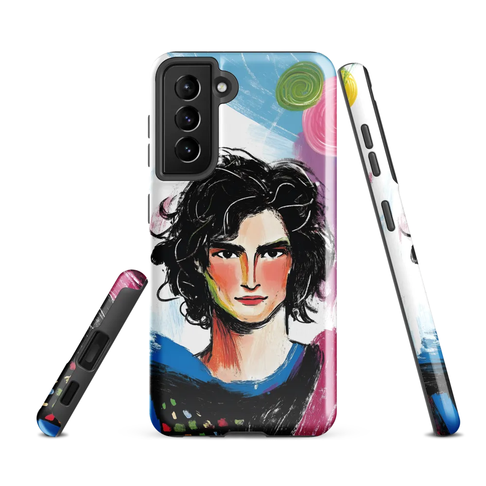 Vibrant Portrait of Youth | Phone Case |  S21 FE | Tough Case | Glossy