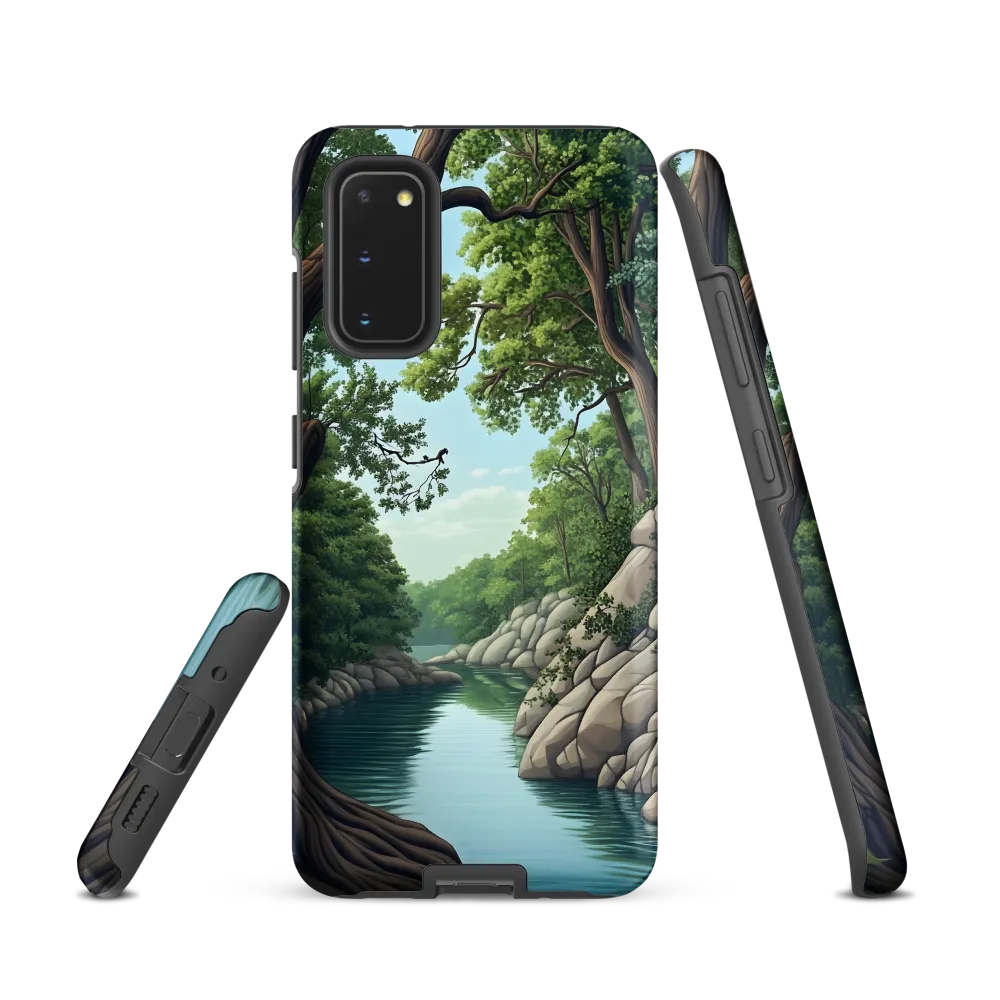 Tranquil Reflections: A Serene River Landscape