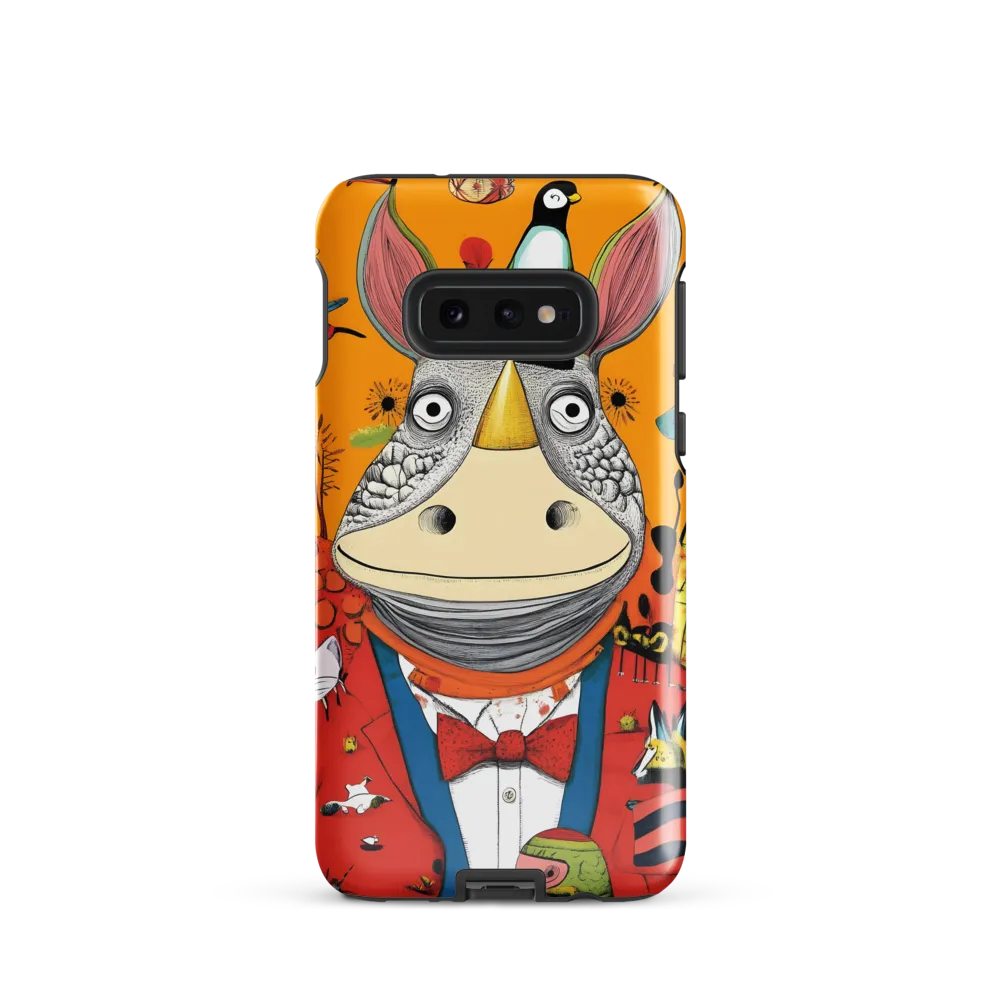 Whimsical Rhinoceros: A Playful Encounter
