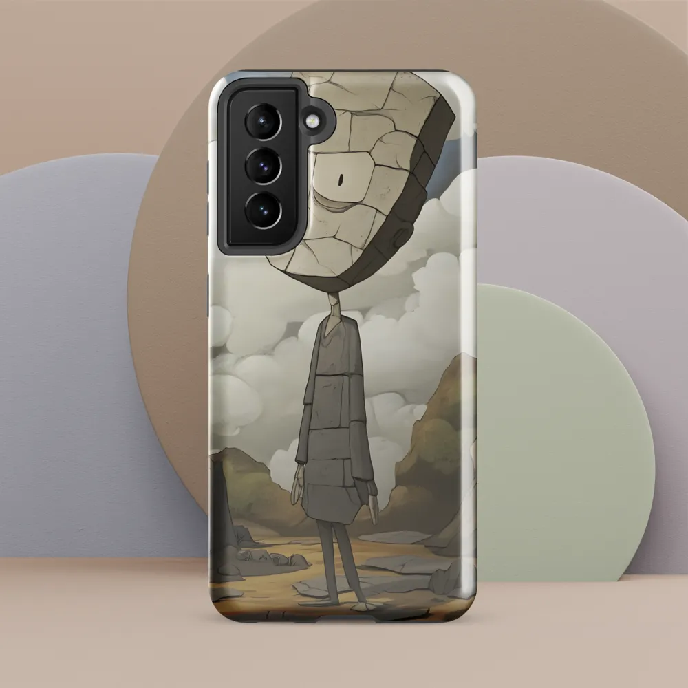 Whimsical Stone Figure in a Rocky Landscape | Phone Case |  S21 FE | Tough Case | Glossy