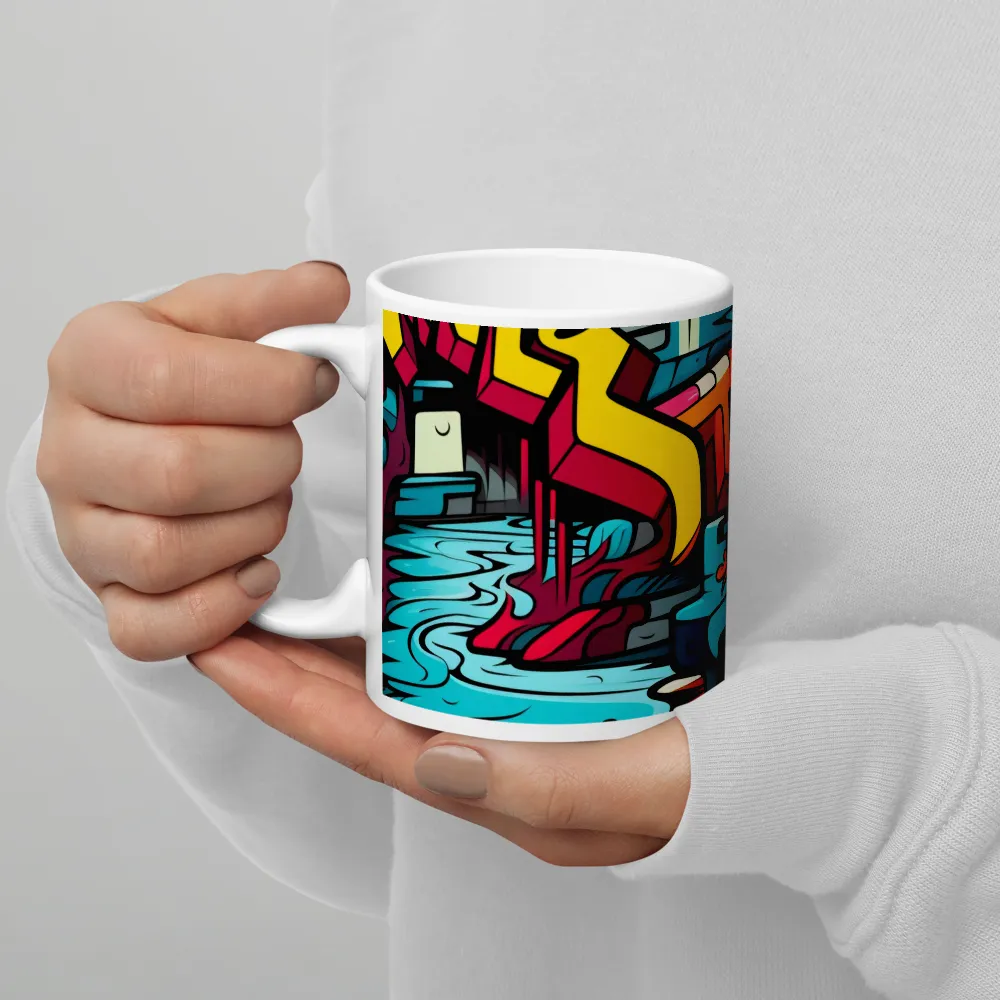 Urban Flow: A Graffiti Odyssey | Mug with White inside | 11 oz