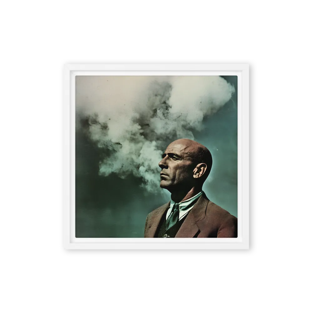 Clouded Thoughts | Canvas with White Frame | 12″×12″