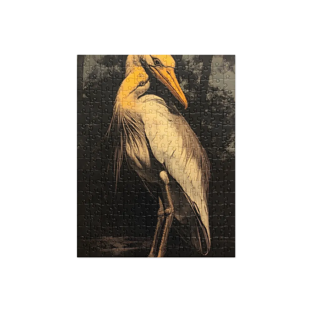 Majestic Egret in Twilight | Jigsaw Puzzle | 252/520 pieces