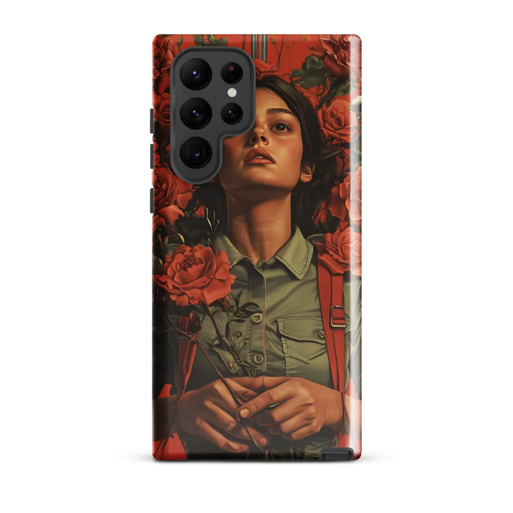 Harmony and Strength: A Portrait Among Roses