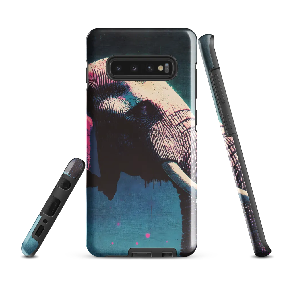 The Elephant in Neon | Phone Case |  S10 Plus | Tough Case | Glossy