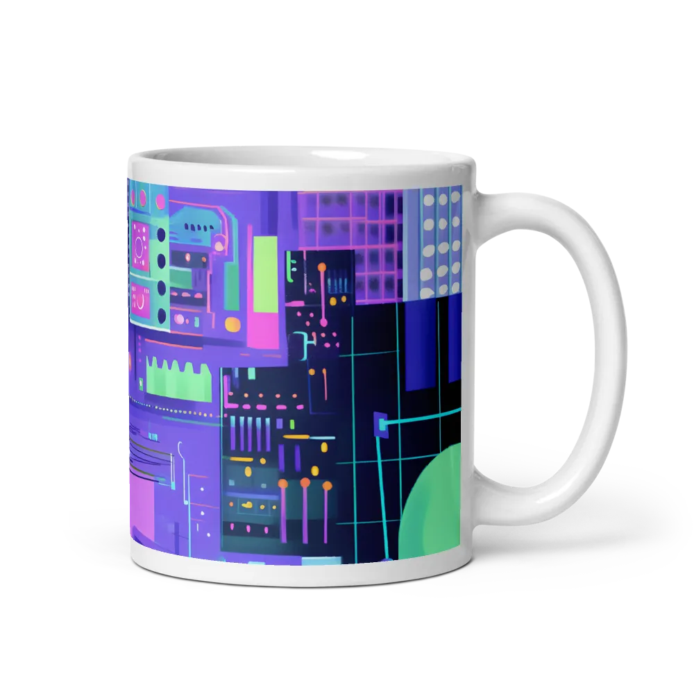 Futuristic Cityscape: A Digital Dream | Mug with White inside | 11 oz