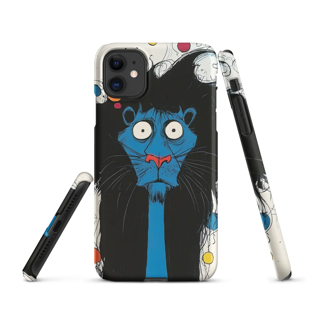 Whimsical Blue Lion