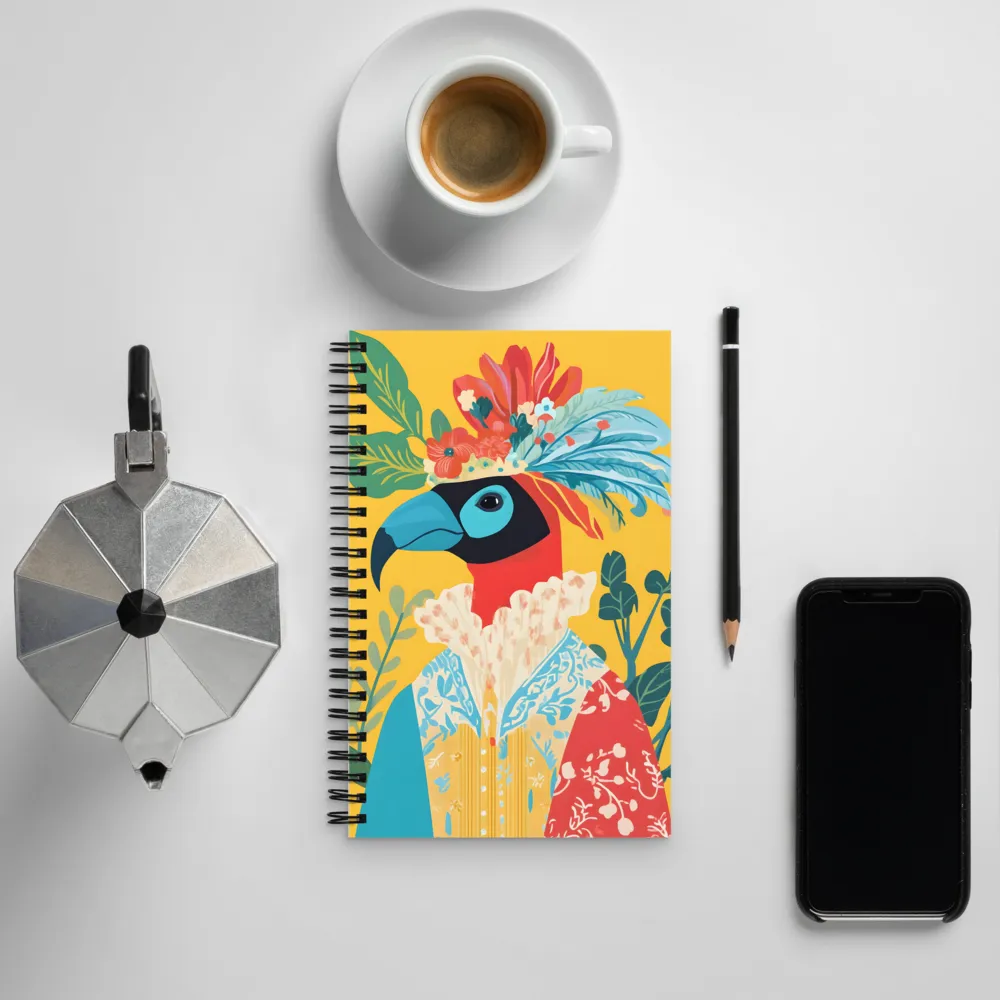 The Regal Parrot: A Celebration of Color | Spiral Notebook