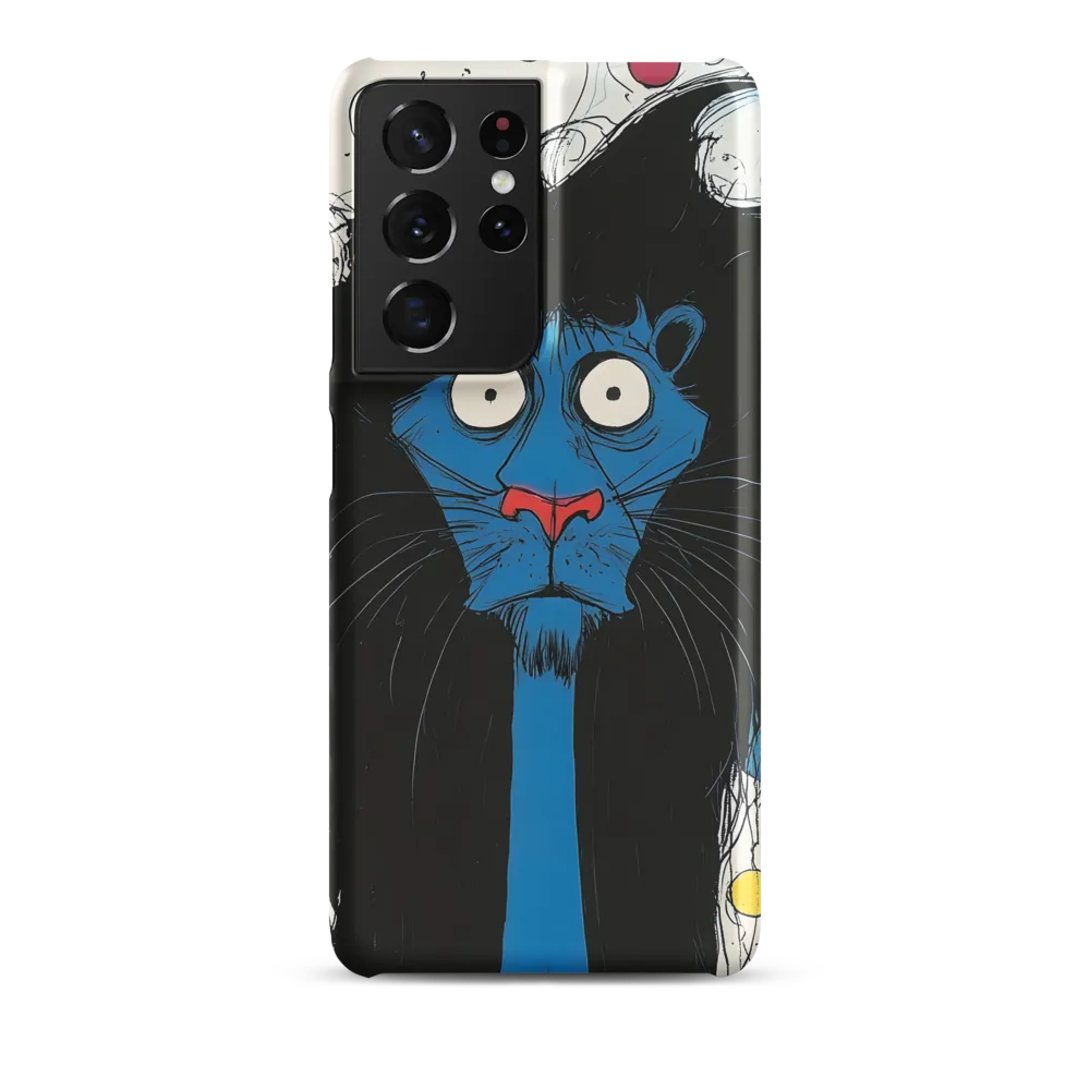 Whimsical Blue Lion