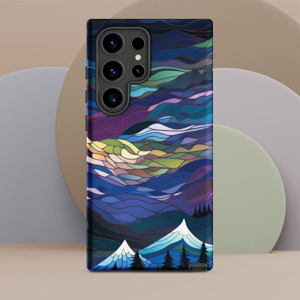 Twilight Peaks: An Abstract Mountain Landscape