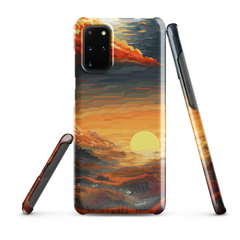 Ethereal Sunset: A Serene Landscape in Flowing Forms