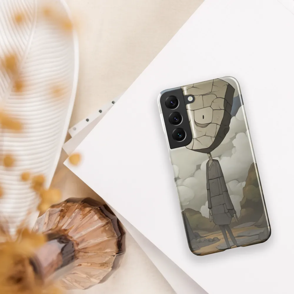 Whimsical Stone Figure in a Rocky Landscape | Phone Case |  S22 | Snap Case | Glossy