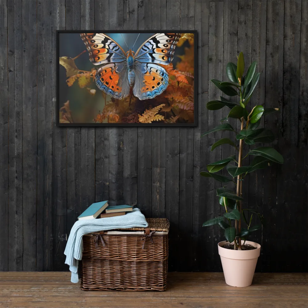 Harmony in Color: The Butterfly | Canvas with Black Frame | 24″×36″