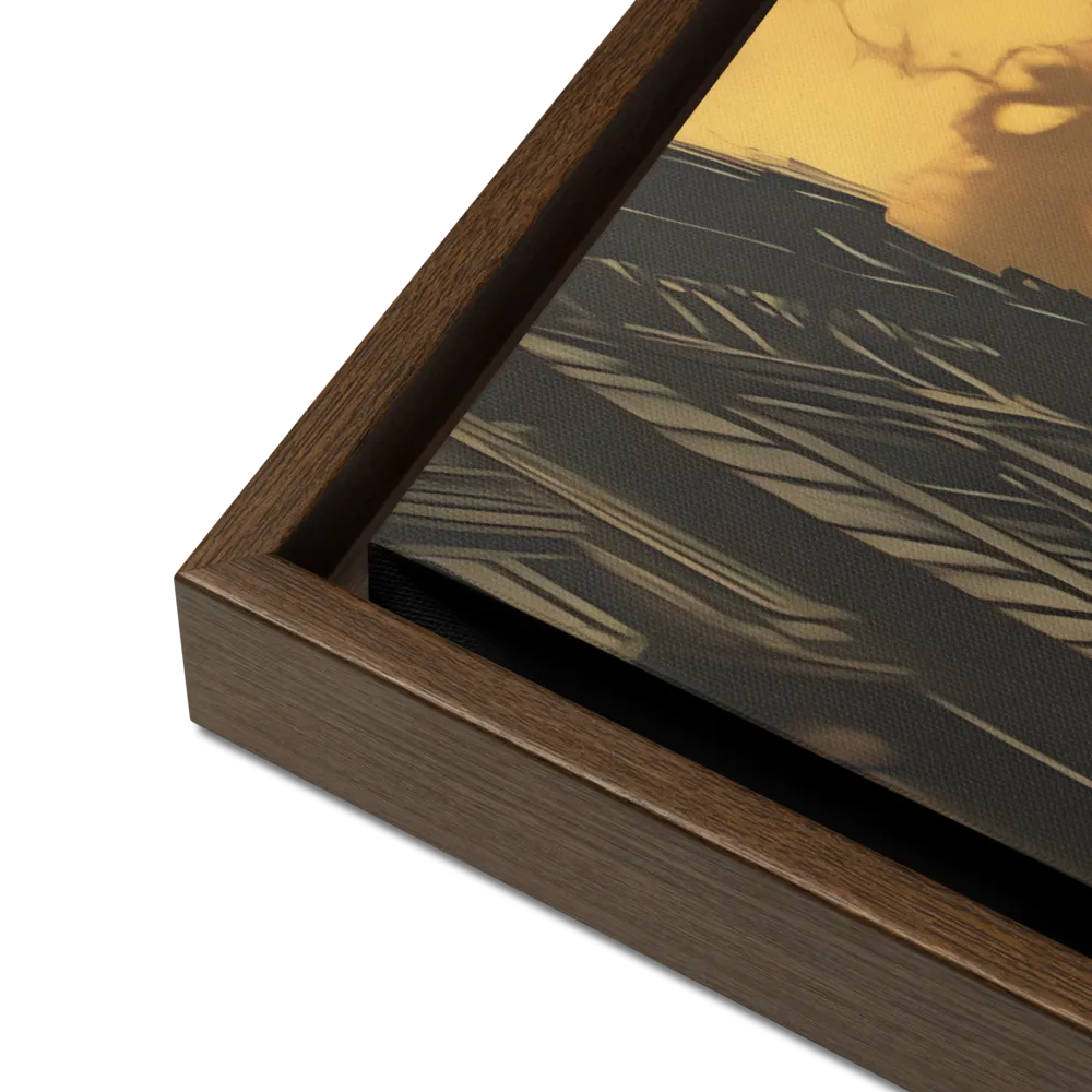 The Twilight Streets | Canvas with Brown Frame | 16″×20″