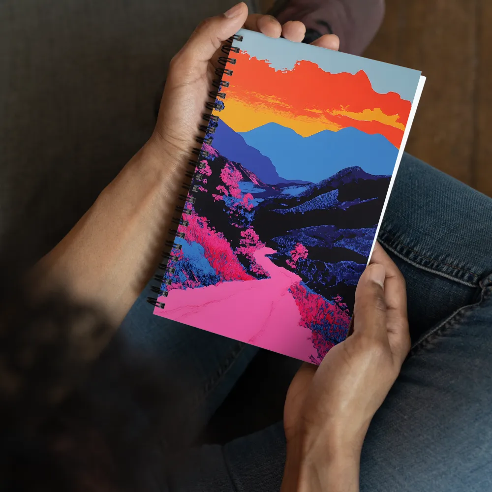 Ethereal Landscape in Vivid Hues | Spiral Notebook