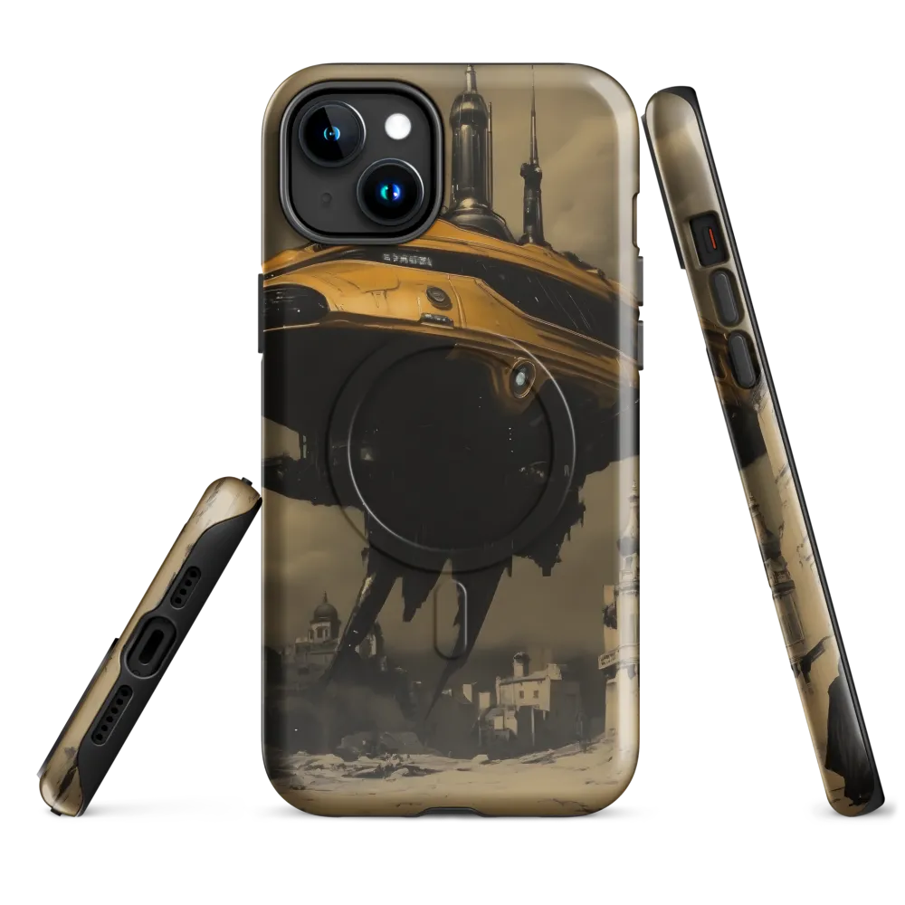 Ethereal Enigma Above a Ruined City | Phone Case |  15 Plus | MagSafe® Tough Case | Glossy