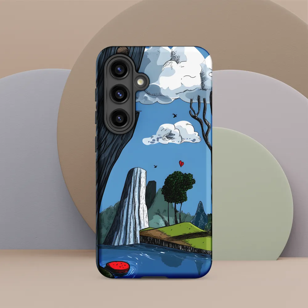 Whimsical Cliffside Reflections