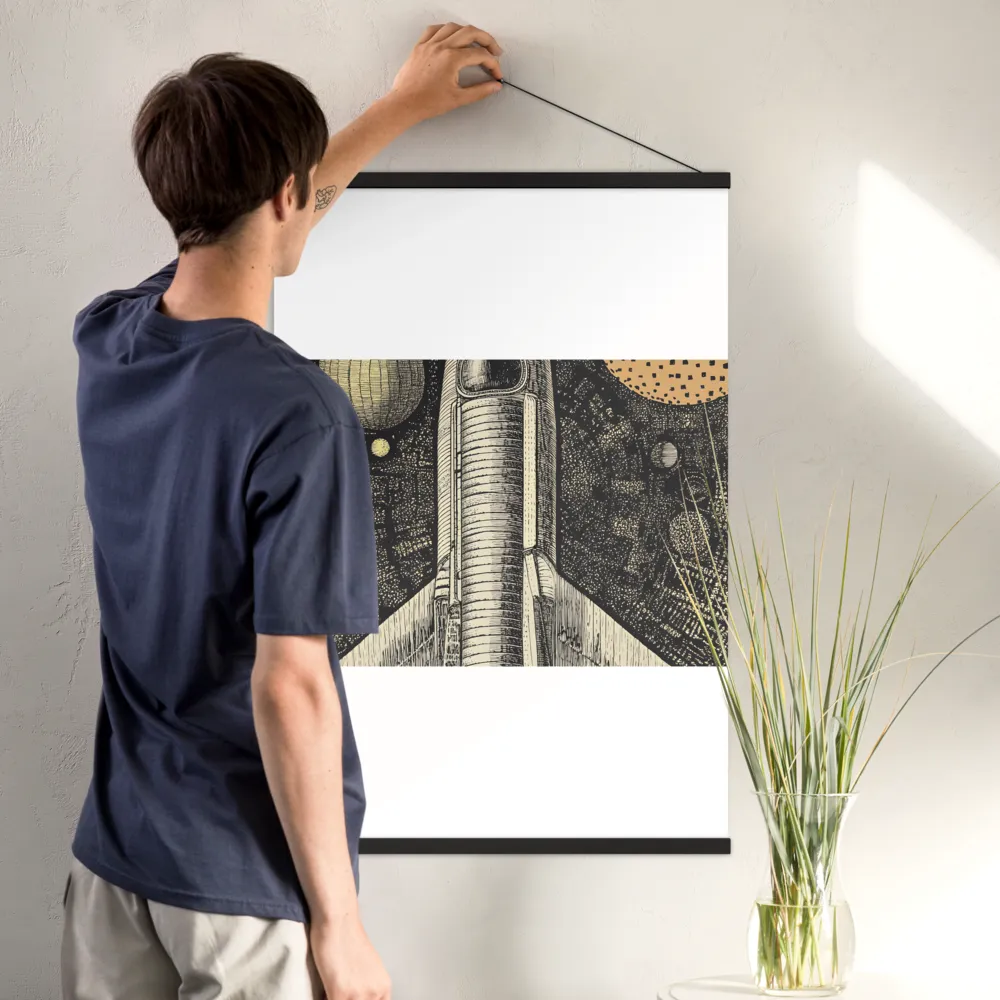 Voyage to the Unknown | Poster With Black Wood Hanger | 24″×36″