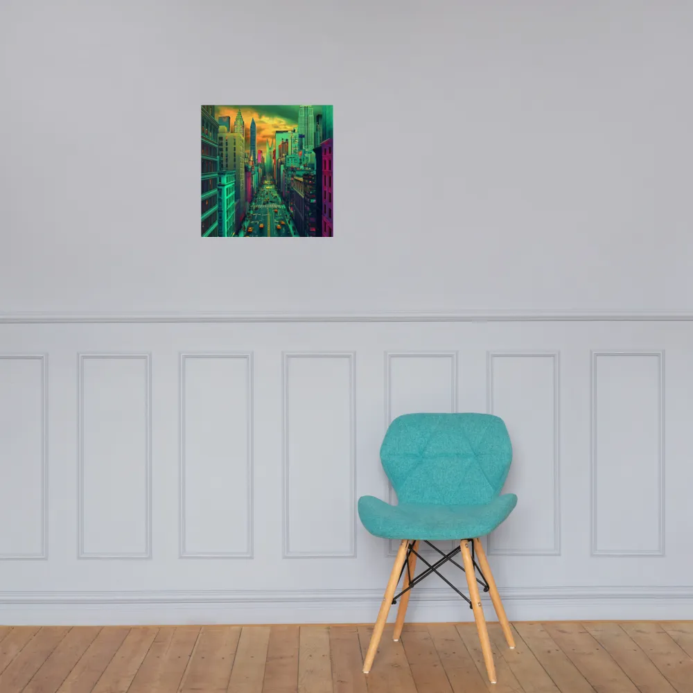 Urban Surrealism: Neon Dreams | Poster | 16″×16″
