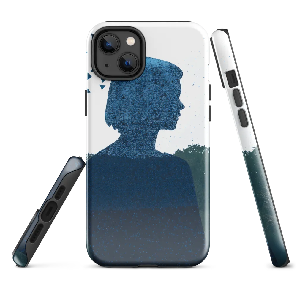 Blue Contemplation | Phone Case |  14 Plus | Tough Case | Glossy