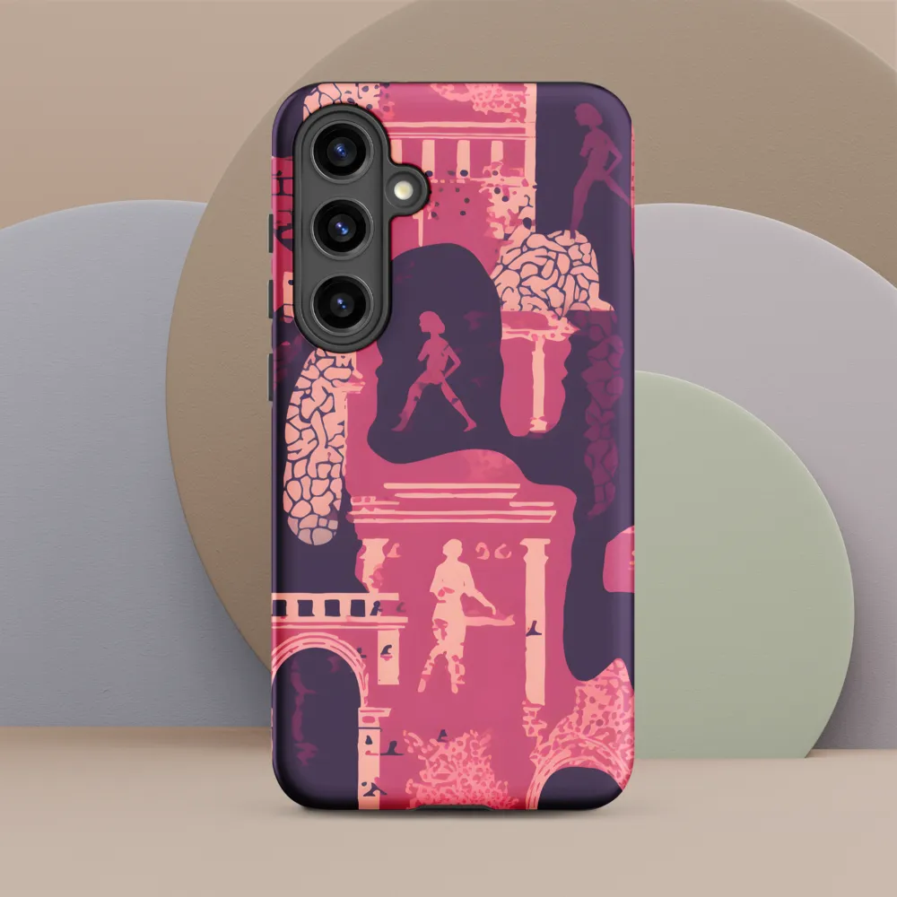 Whimsical Interplay of Figures and Architecture