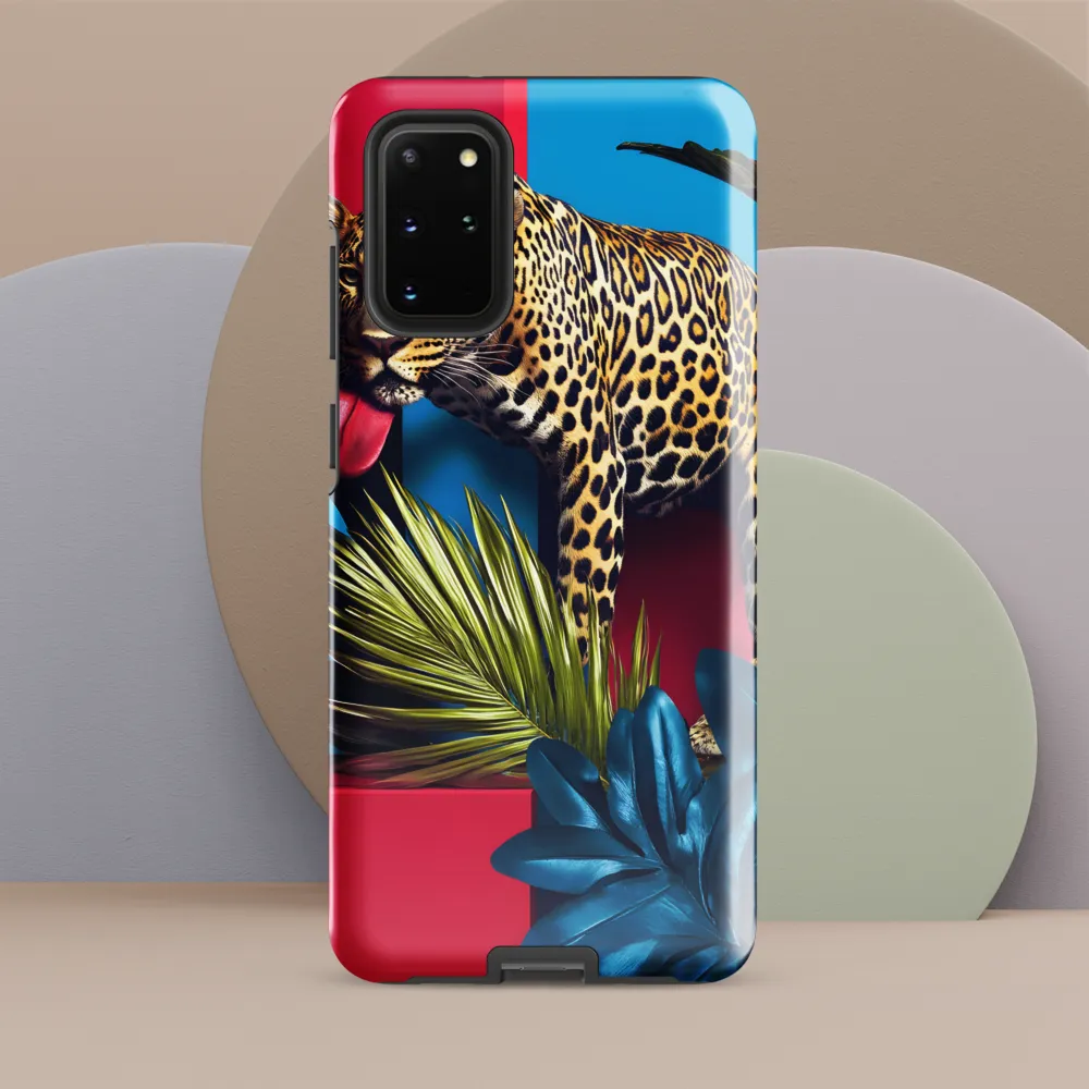 Playful Leopard in Vibrant Paradise
