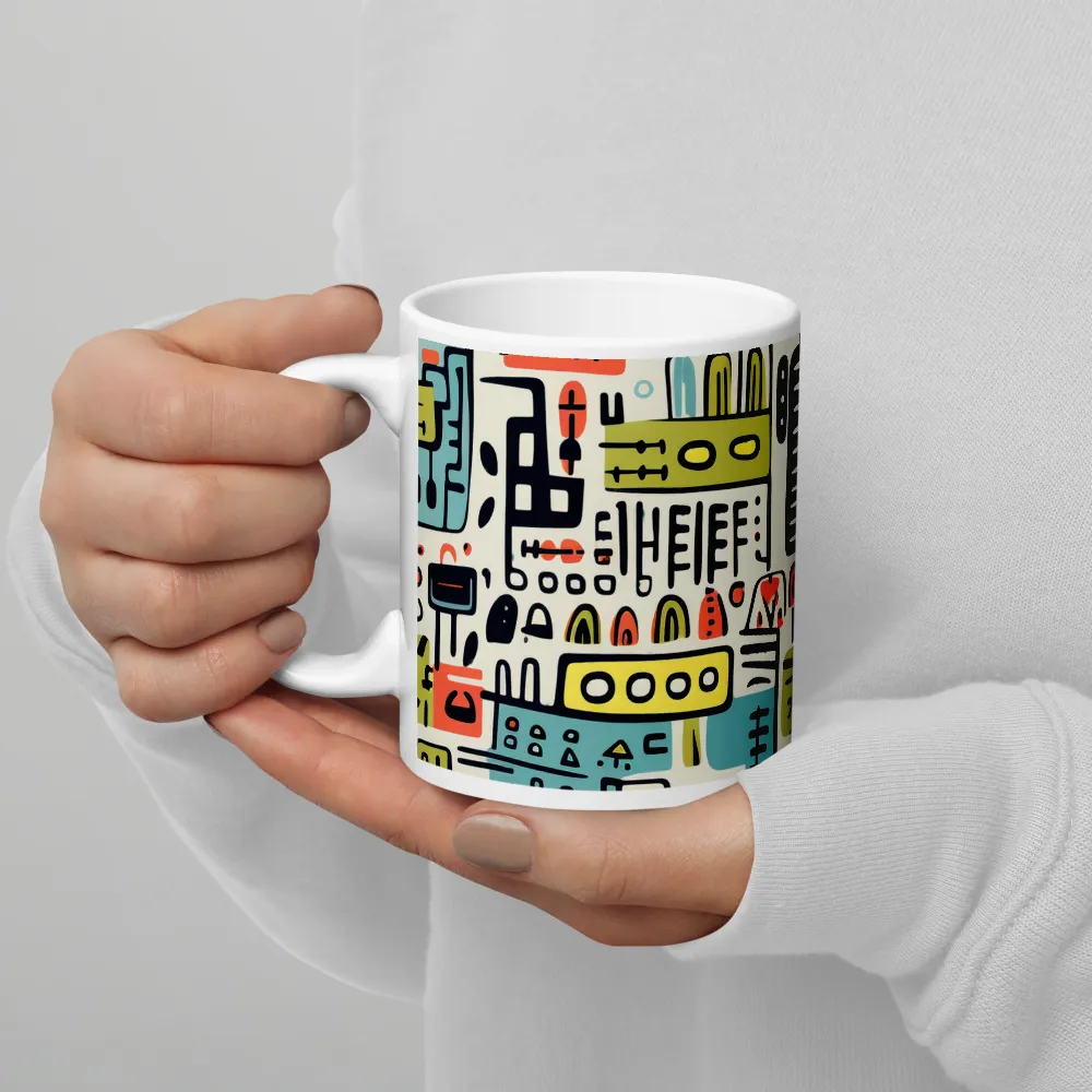 Urban Whimsy: A Playful Cityscape | Mug with White inside | 11 oz