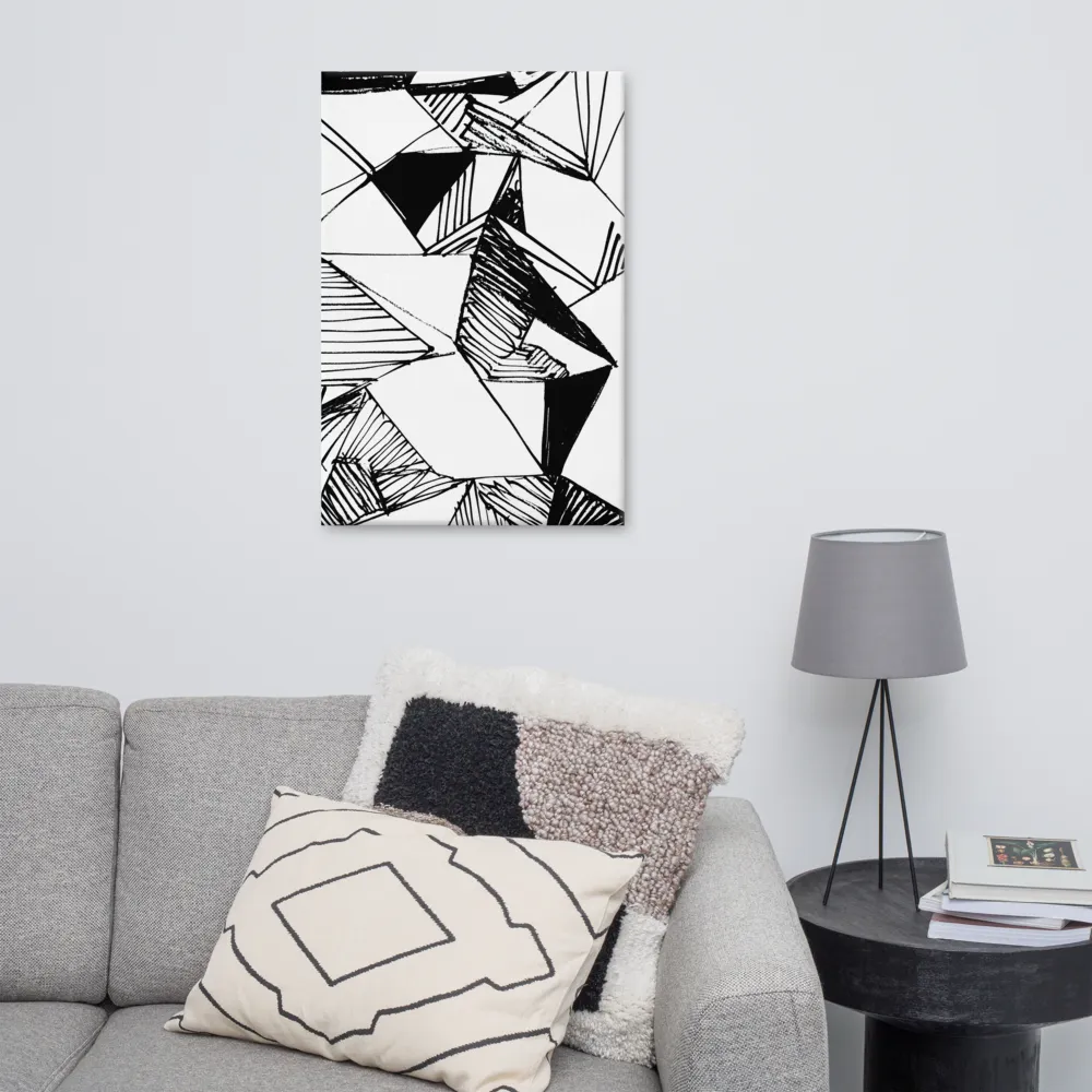 Dynamic Geometry in Ink | Canvas | 24″×36″