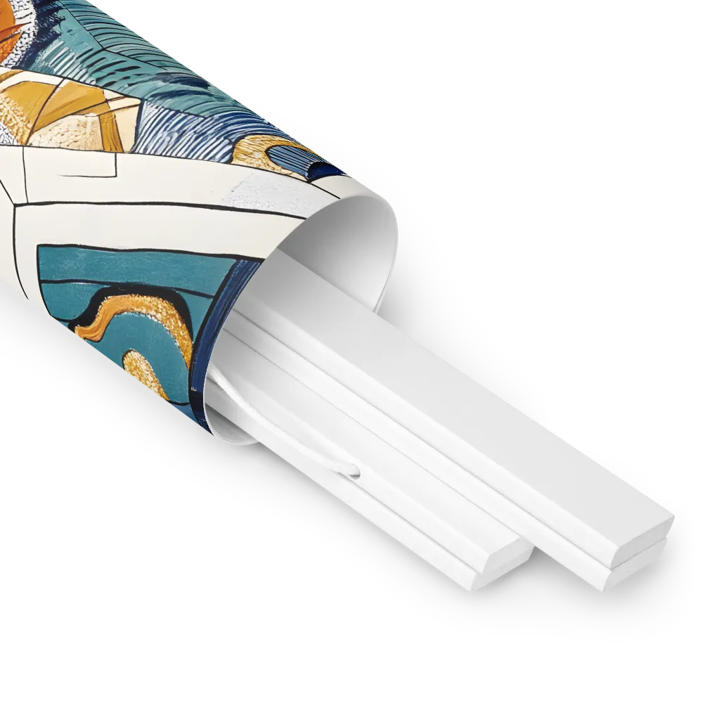 Symphony of Geometric Harmony | Poster With White Wood Hanger | 16″×20″