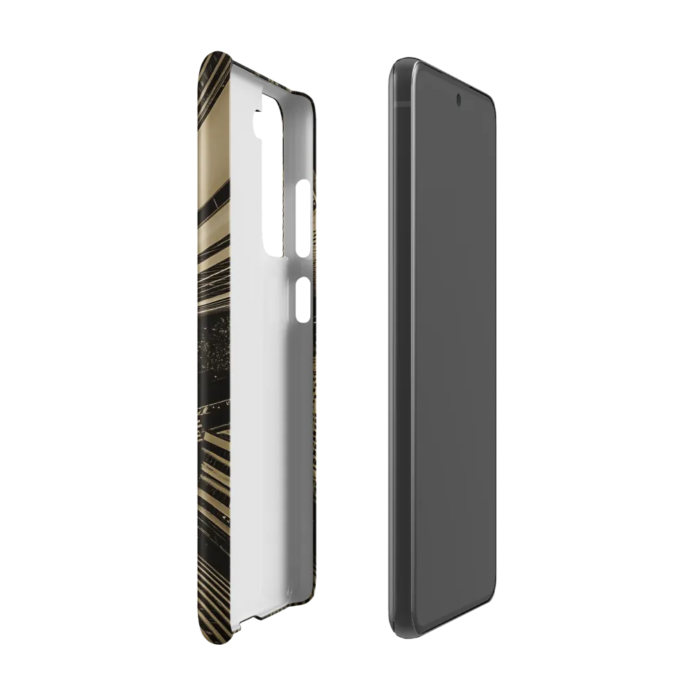 Urban Symphony: Aerial Perspective of City Life | Phone Case |  S21 FE | Snap Case | Matte