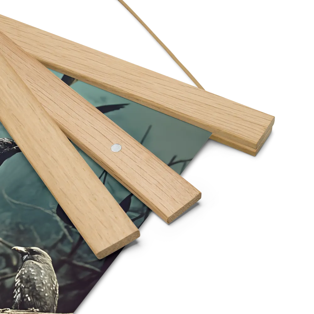 Whispers of the Avian Realm | Poster With Oak Wood Hanger | 10″×10″