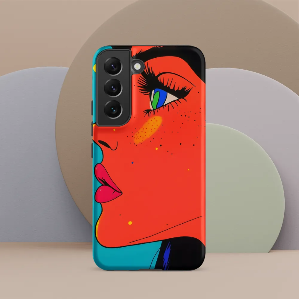 Vibrant Feminine Profile in Pop Art