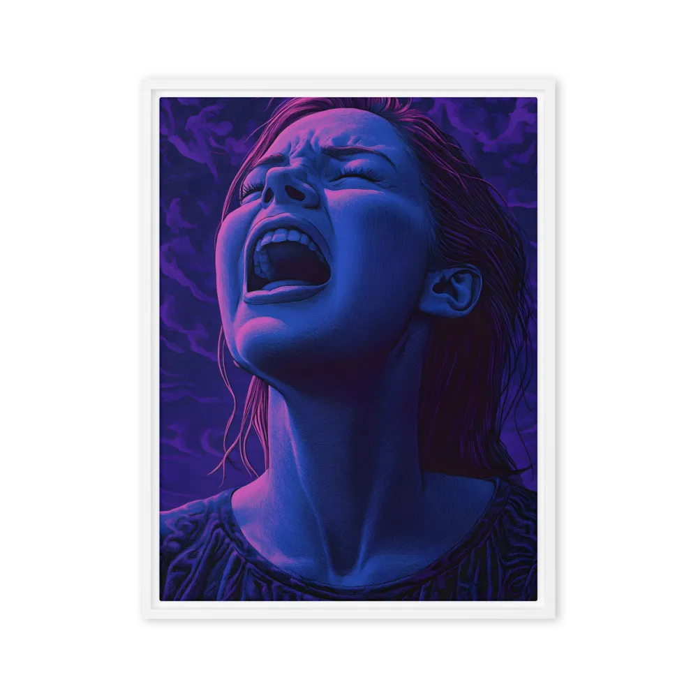 Echoes of Anguish | Canvas with White Frame | 24″×32″