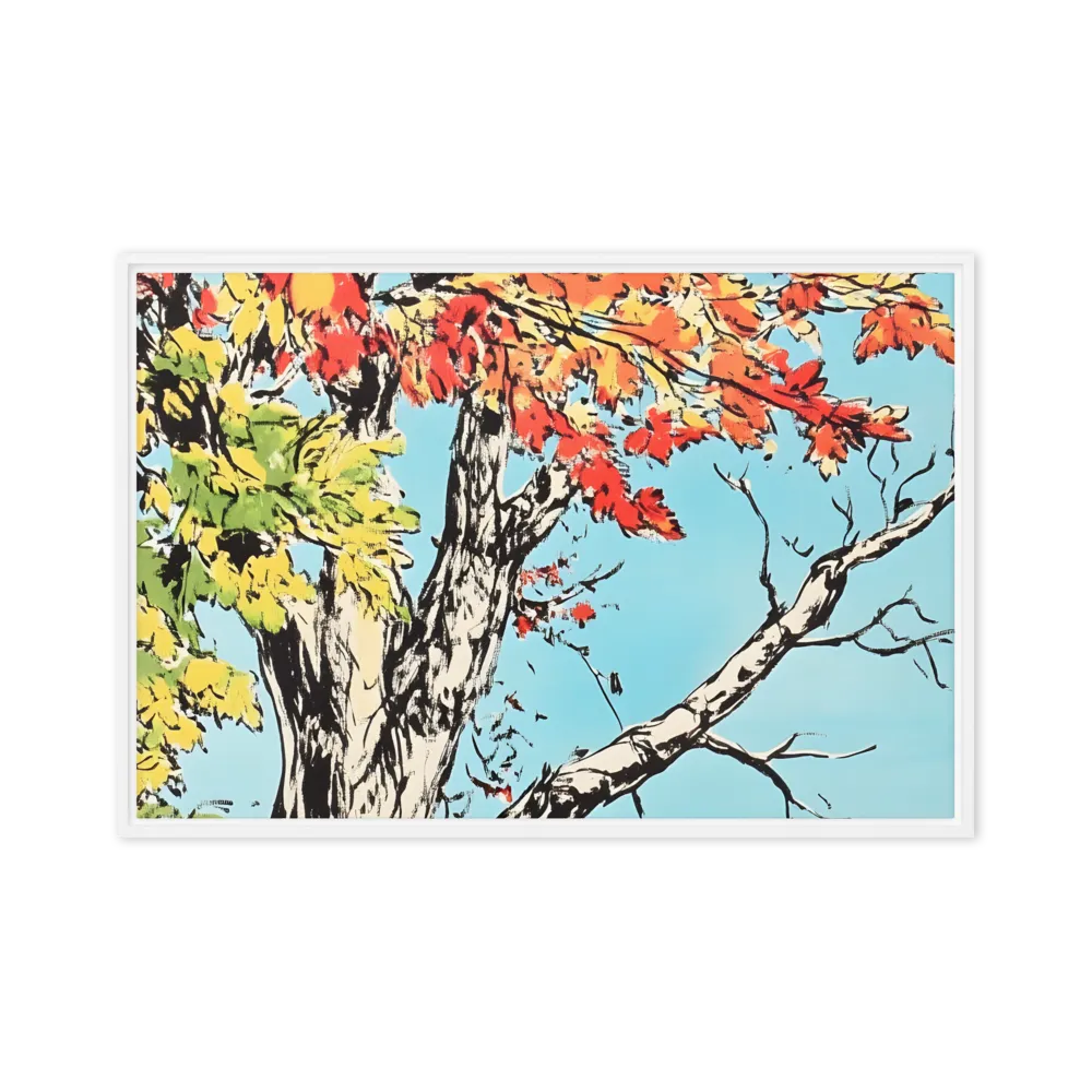 Autumn's Embrace | Canvas with White Frame | 20″×30″