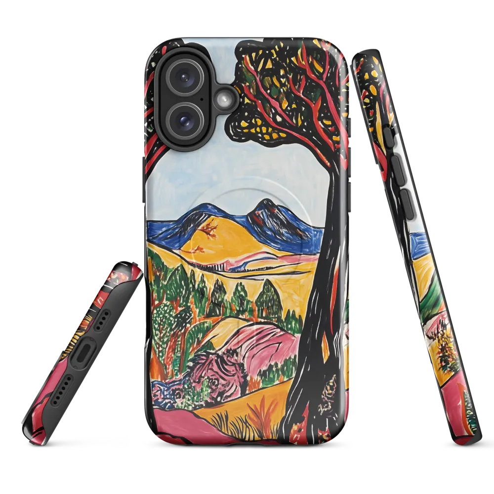 Vibrant Nature's Embrace | Phone Case |  16 Plus | MagSafe® Tough Case | Glossy