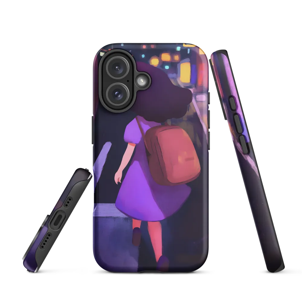 Wandering Through Neon Dreams | Phone Case |  16 | Tough Case | Matte