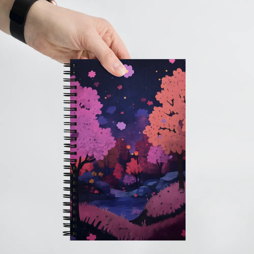 Whispers of Spring: A Serene Landscape | Spiral Notebook