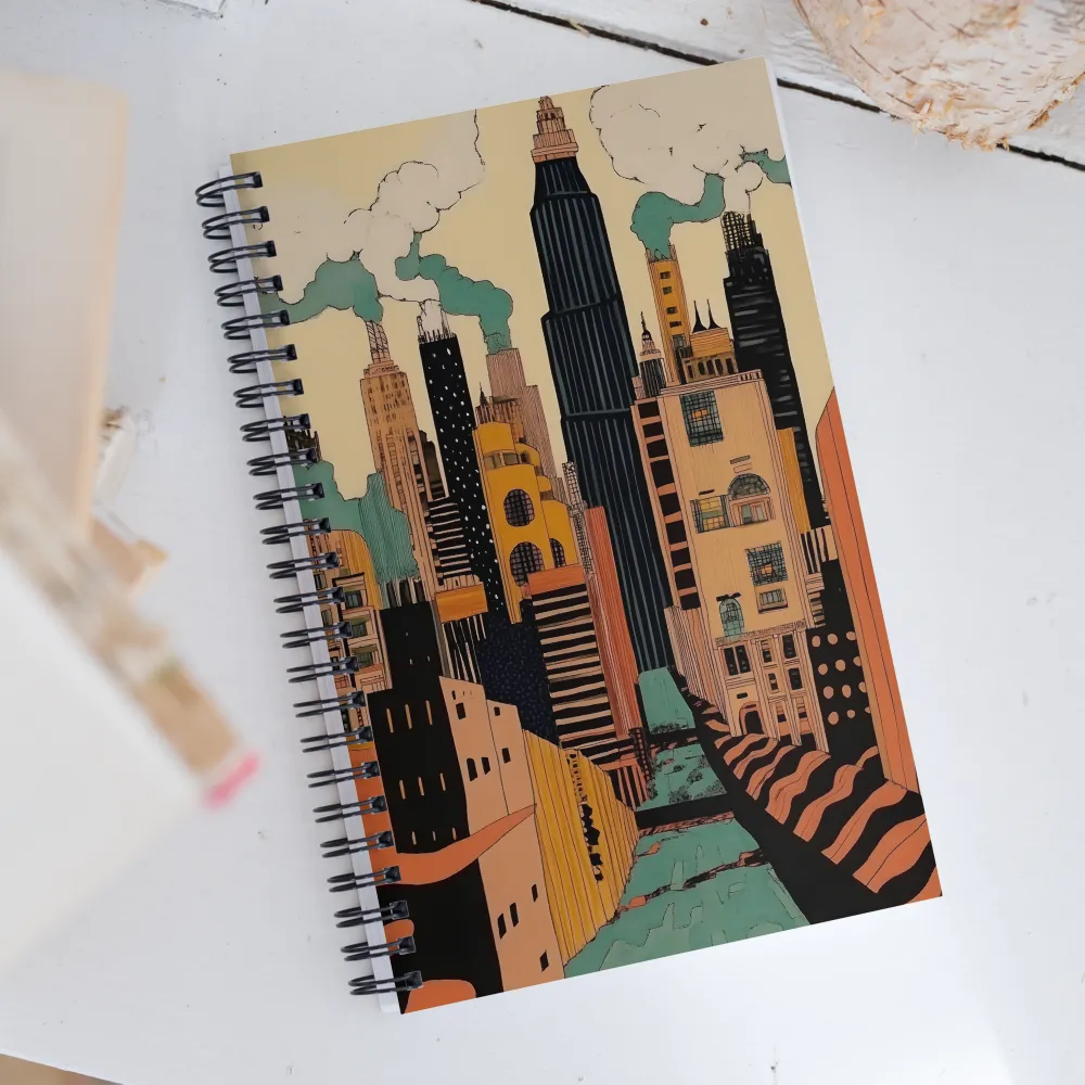 Urban Symphony in Ink | Spiral Notebook